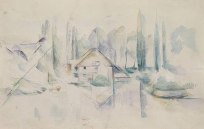 House by the Water by Paul Cézanne